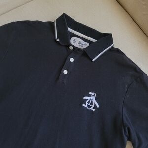 ❌️SOLD❌️Original Penguin Black Polo with White Accents